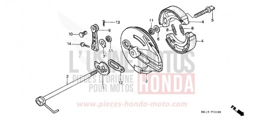 REAR BRAKE PANEL XR250RE de 1984